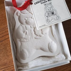 Christmas Teddy Bear Cookie Mold Pfalzgraff #846